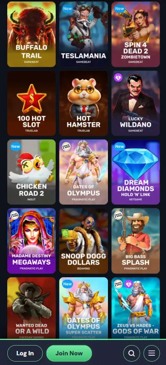 Pokies on Lucky Wins App